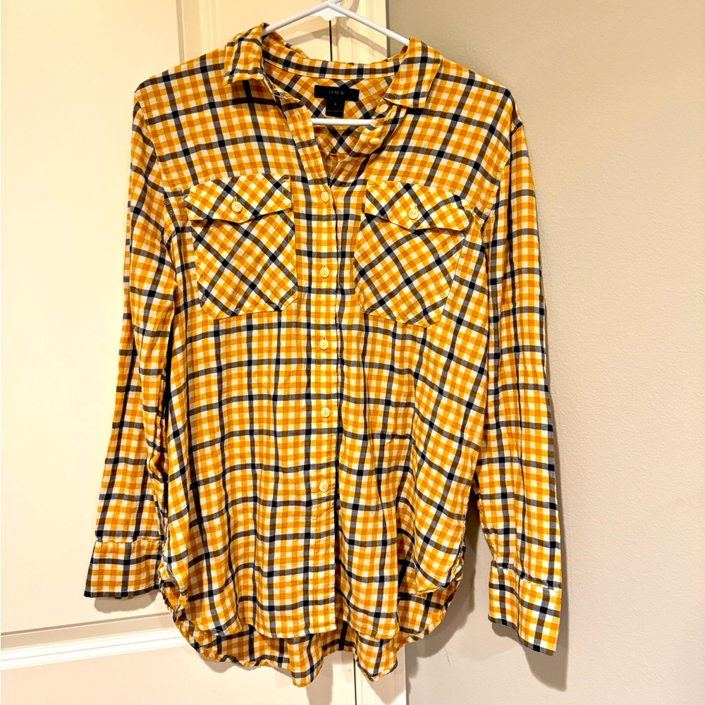 J crew checked shirt. Perfect for fall!